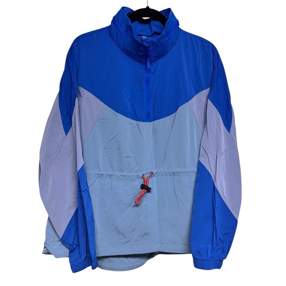 Lululemon Evergreen‎ Anorak Windbreaker Wild Bluebell Cascade Blue Women Size 10